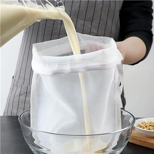 WsjiaboFux Reusable Nut Milk Strainer Bag 1