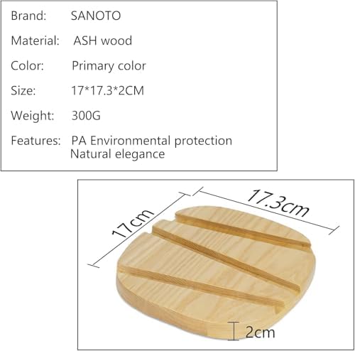 SANOTO Ash Wood Tablet Holder for iPad iPhone 1