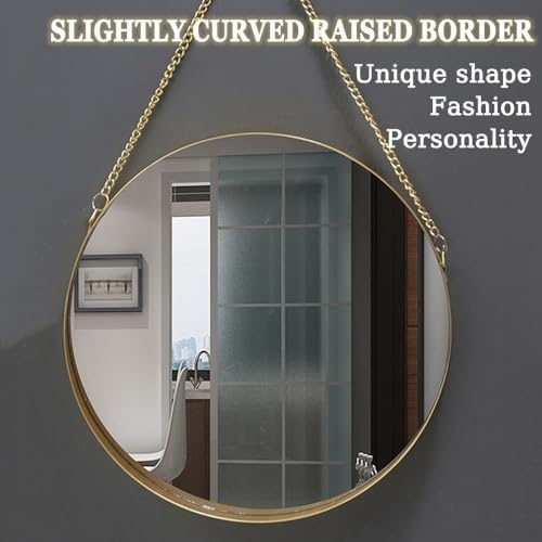 Hanging Vanity Mirror with Storage 305cm HD Metal Frame