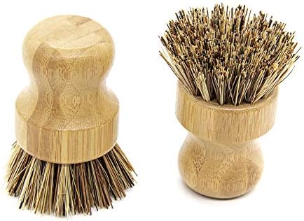 AUEAR Natural Bamboo Scrub Brush 2-Pack