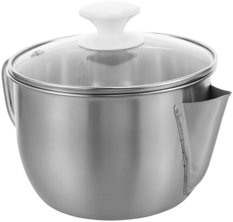 Stainless Steel Oil Separator Pot with Glass Lid