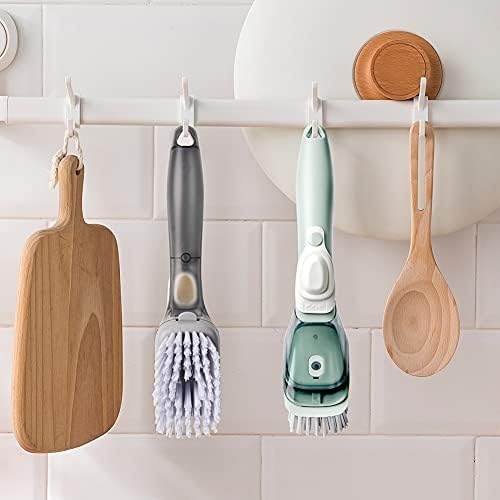 CQT Dish Brush with Soap Dispenser and Holder