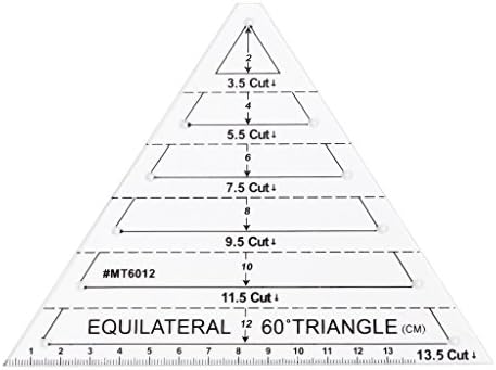 WOEIFGV 60 Degree Triangle Quilting Ruler 165x135cm