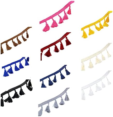Humboldt Haberdashery Cotton Tassel Fringe Trim 1 34 Wide - White