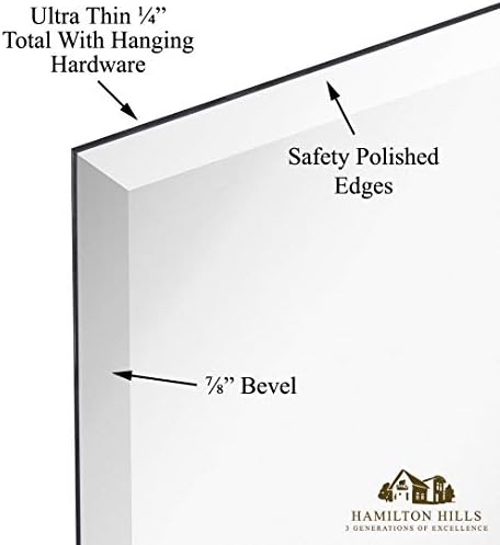 Hamilton Hills 16x24 Frameless Rectangular Mirror
