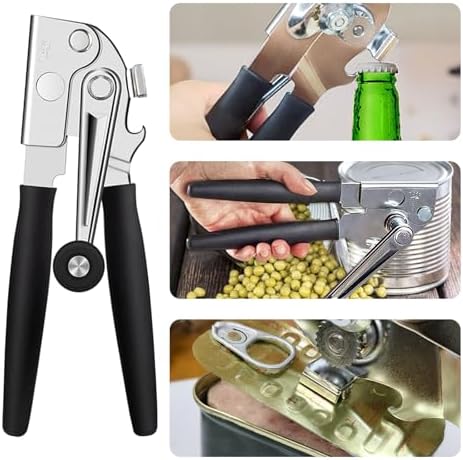 2Pcs Can Opener with Magnet Lever and Multi-Function