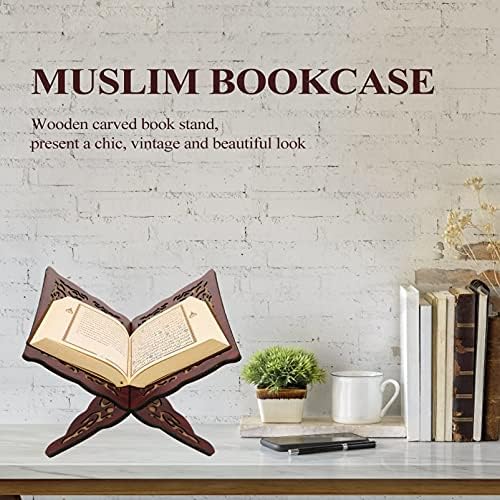 BESTOYARD Wooden Quran Stand 114 x 82 Inches Foldable Religious Book Holder