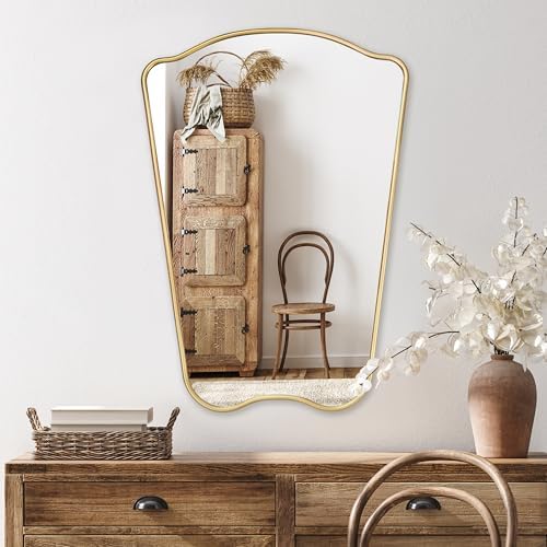 PERFNIQUE Gold Butterfly Wall Mirror 32 x 23