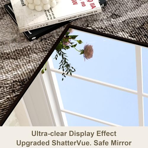 HARRITPURE 30x20 Inch Black Rectangle Wall Mirror