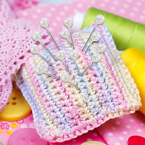 480 Pcs White Pearl Straight Pins for Sewing Crafts