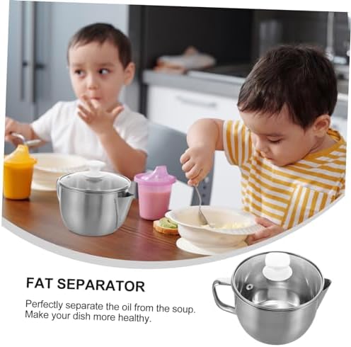UTHCLO Soup Pot with Upgraded Glass Lid and Oil Separator