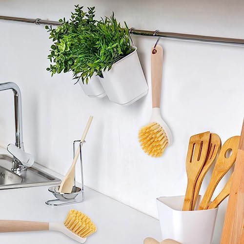 Dish Brushes with Bamboo Handle Pack of 2