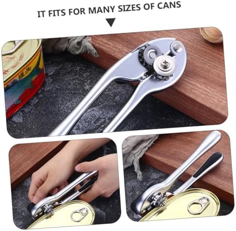 Stainless Steel Manual Can Opener with Silver Finish