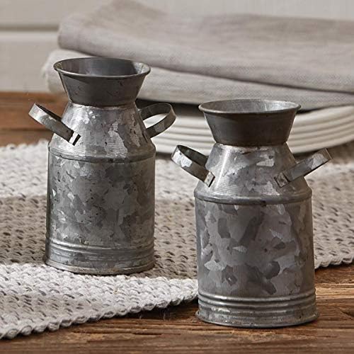 Park Designs Galvanized Milk Can Salt Pepper Set 1