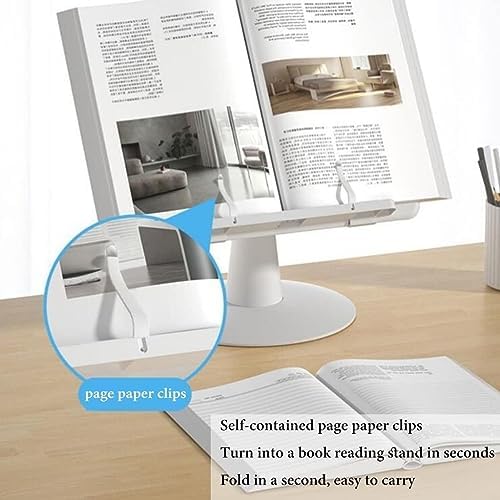 Hands Free Book Stand with 4 Gear Angle Adjustment