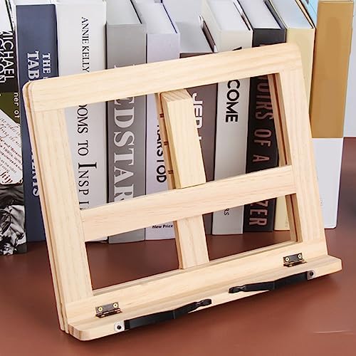 Beufee Wooden Cookbook Stand for Reading and Display