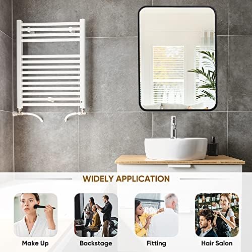 HomGarden Black Metal Framed Wall Mirror 22x30