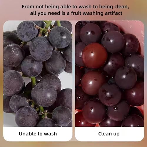 Fruit Washer Spinner Bowl with Brush and Drain Basket 1