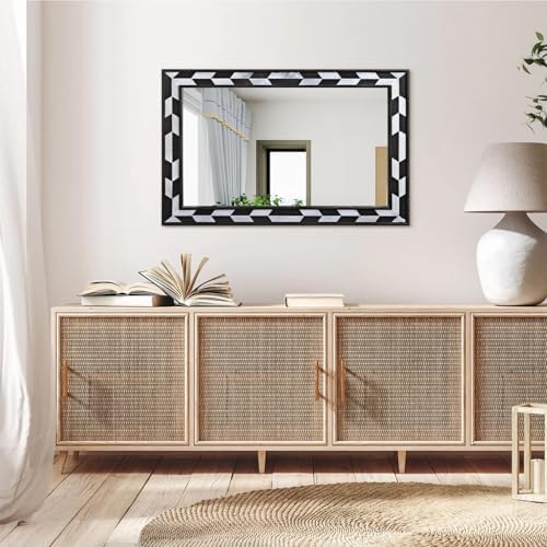 JJUUYOU Wall Mounted Zebra Print Mirror 1