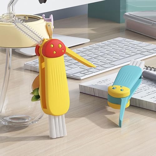3 in 1 Cup Lid Cleaning Brush Set with Hook and Interchangeable Heads