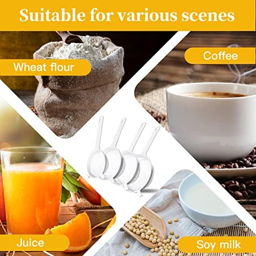 Yiphates 4 Pcs Food Strainers with Handle for Kitchen