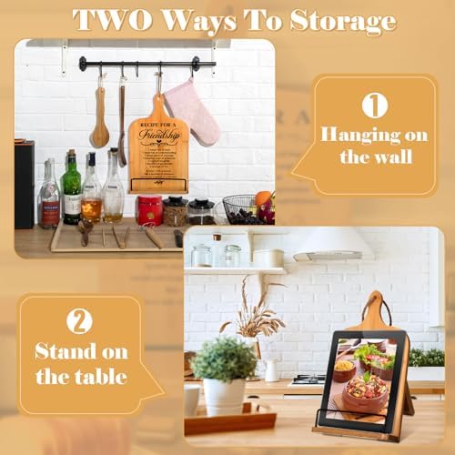 Friendship Bamboo Cookbook Stand for BFF Gifts