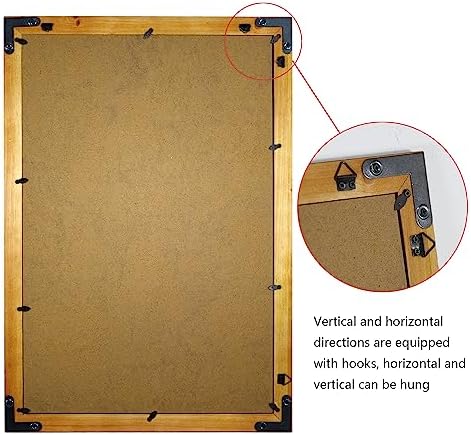 Funerom Farmhouse Wall Mirror 18x26 Inch Black