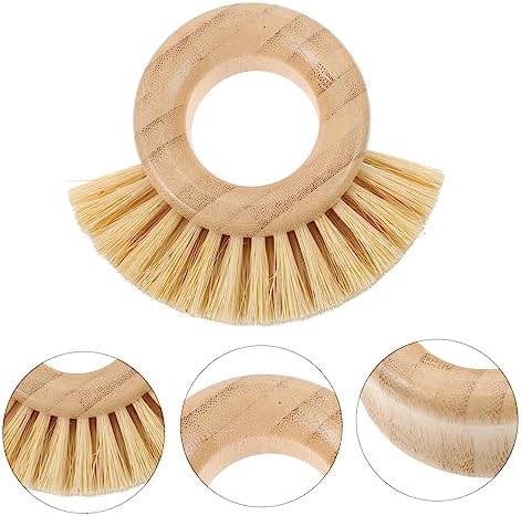Anneome Natural Bamboo Cleaning Brush for Kitchen Use