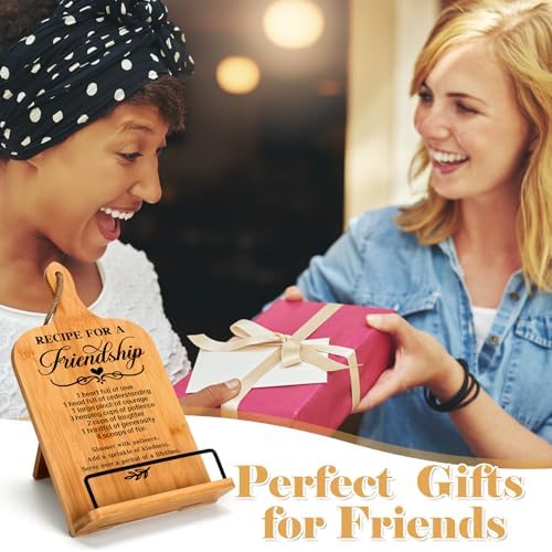 Friendship Bamboo Cookbook Stand for BFF Gifts