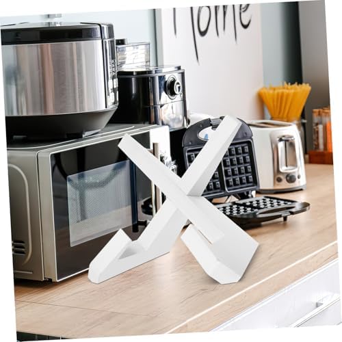 HAPINARY X Shaped Cookbook Stand Pine Wood White