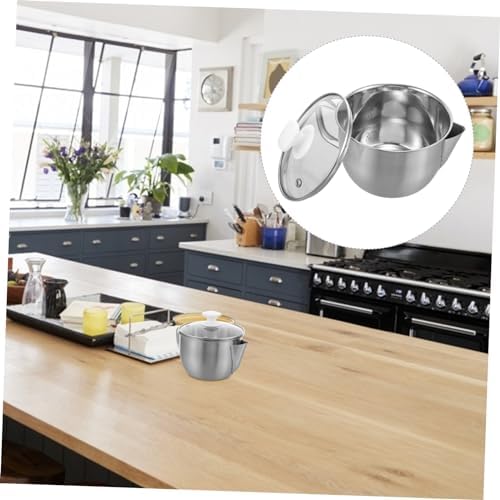 Stainless Steel Oil Separator Pot with Glass Lid