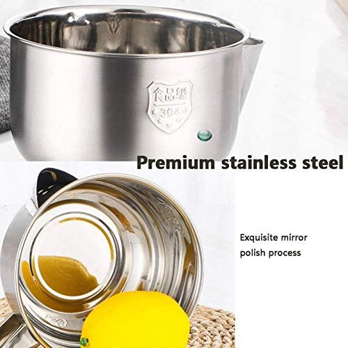 Stainless Steel Gravy Fat Separator Jug 1200ml with Clear Glass Lid
