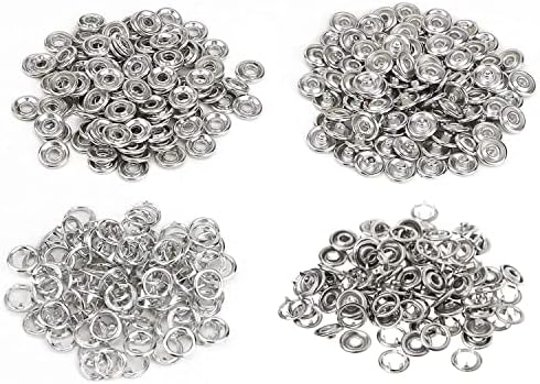 Set of 100 95mm Silver Press Studs - Non-Rusting Nickle Free