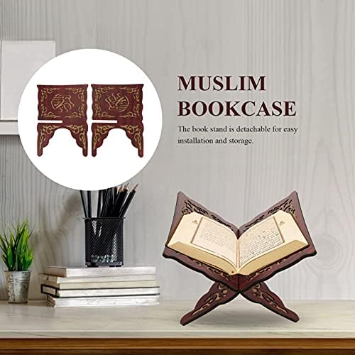 BESTOYARD Wooden Quran Stand 114 x 82 Inches Foldable Religious Book Holder