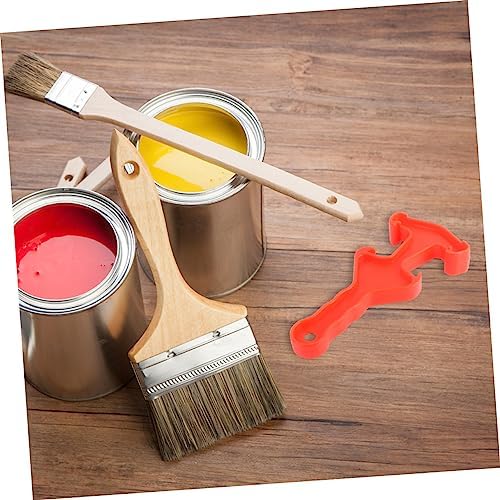 6PCs Plastic Can Lid Opener Organizer with Hooks and Red Mat