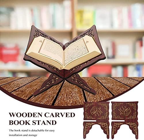 BESTOYARD Wooden Quran Stand 114 x 82 Inches Foldable Religious Book Holder