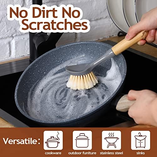 Mimorou 8-Piece Bamboo Dish Brush Set
