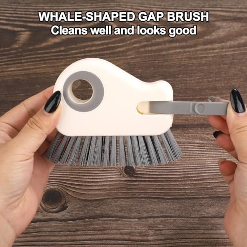 Gap Cleaning Brush Set 2pcs Window Track Brush with Dustpan