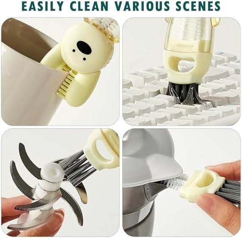 3 in 1 Cup Lid Cleaning Brush Set 3Pcs Portable Cute Brush