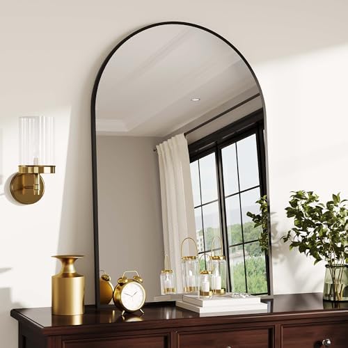 GAOMON 2030 Arch Wall Mirror with Black Frame