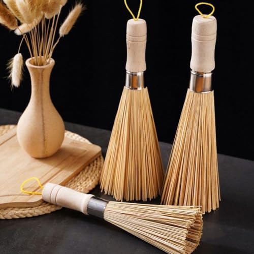 Bamboo Wok Brush - 12 Inch Medium Kitchen Cleaner