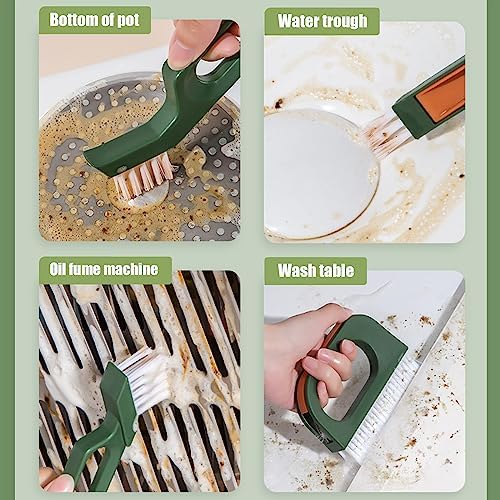 Yeyinzl 7-in-1 Gap Detail Brush Set Green