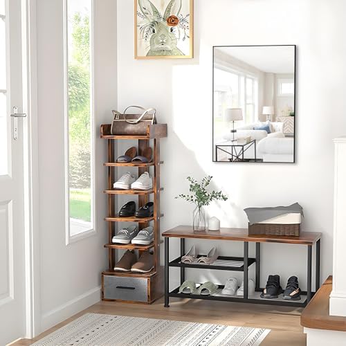 CRATECOOP 28 x 20 Inch Black Bathroom Mirror with Metal Frame