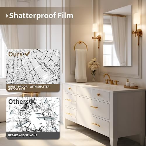 Mirrorons 24x32 Frameless Bathroom Mirror