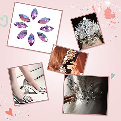 Walfront 500Pcs Crystal Rhinestones for Crafts and Decor