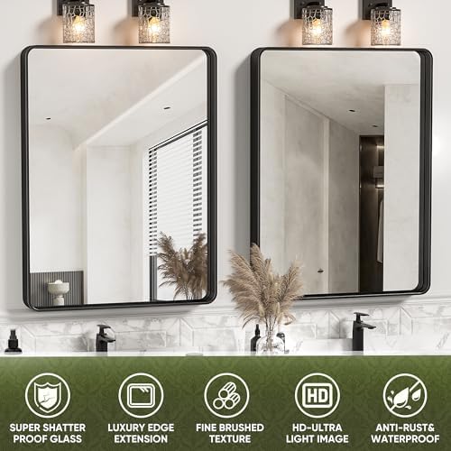24 x 32 Bathroom Mirror with Metal Frame