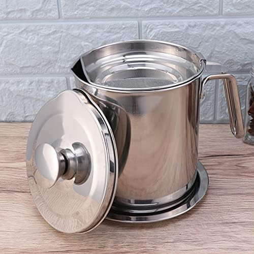 DOITOOL 304 Stainless Steel Grease Container with Removable Tray and Lid