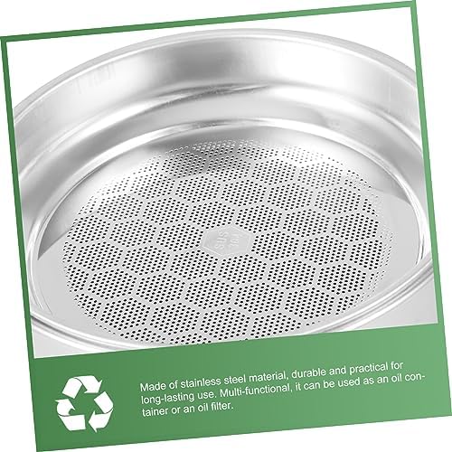 Cabilock 1pc Stainless Steel Oil Strainer Container