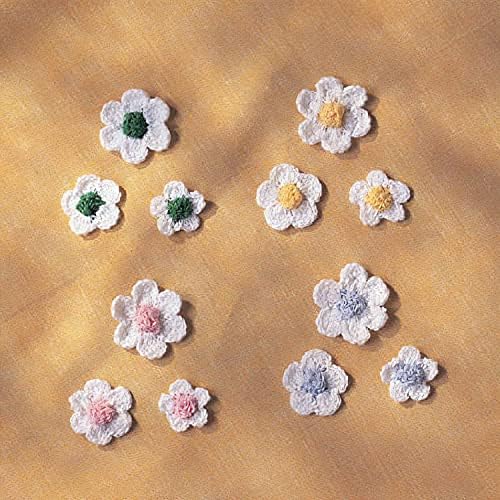 SARO 1 Inch Cotton Crochet Lace Flowers Pack of 12 1