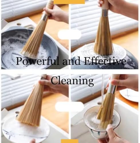 Bamboo Wok Brush - 12 Inch Medium Kitchen Cleaner